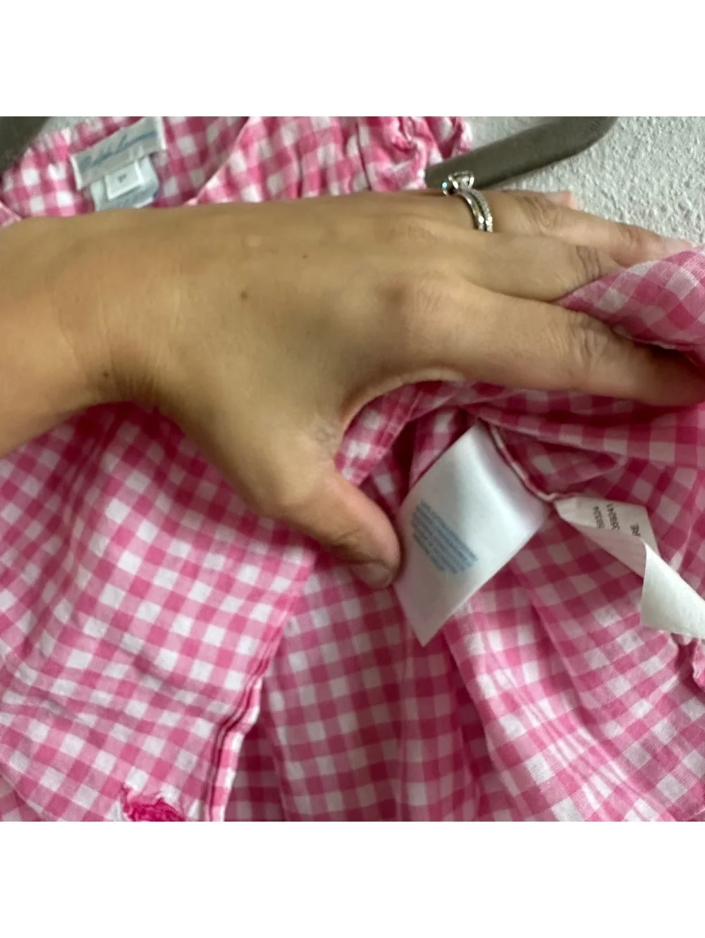 Ralph Lauren Baby Pink checkered Top 6M